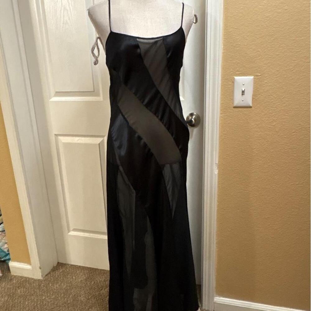 Frederick's Of Hollywood black sheer maxi slip. Size small